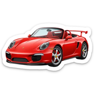 Red Porsche sticker