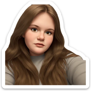 realistic portrait of girl sticker