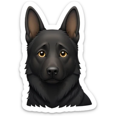 all black german shepherd saying ¨RIP¨ sticker
