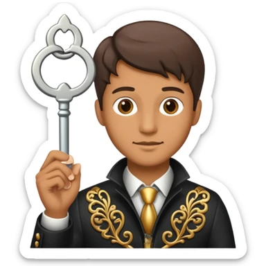 hombre con llave sticker