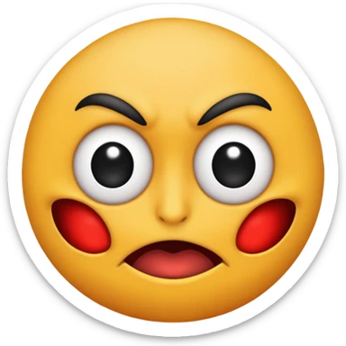 One eyed emoji that’s diabolically giving the most bombastic side eye  sticker