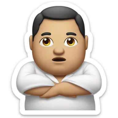 Fat person saying please sticker