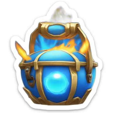 Pokemon Game LootCase Color Blue Fire Flame Rich Treasure Legendary Epic Pokeballs and Pokemons Inside this have Shiny Glow sticker