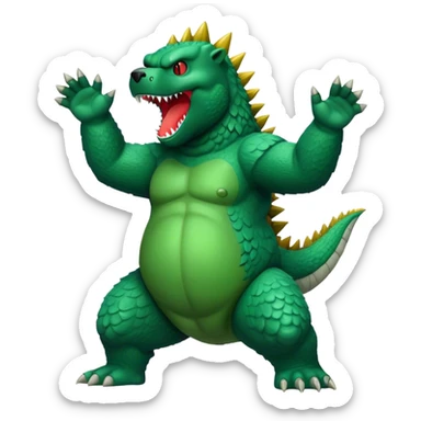 Grateful Dead dancing bear Godzilla  sticker