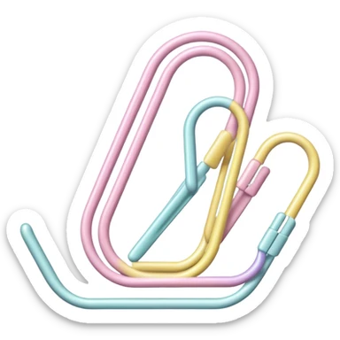 pastel paper clip sticker