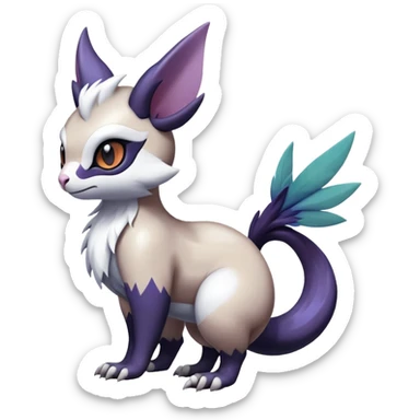 ShinyFurret-Absol-Noibat-Noivern-Hybrid (Full body) sticker