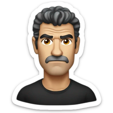 antonio banderas serious sticker