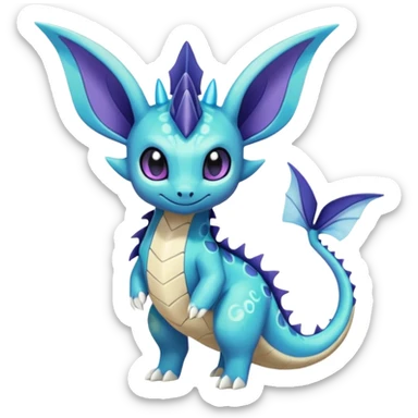 Meloetta-Vaporeon-Spyro-Toothless-Stitch-Pokémon-Fakémon-creature-hybrid sticker