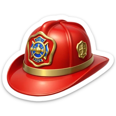 fireman hat sticker