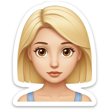 brown-eyed blonde sticker