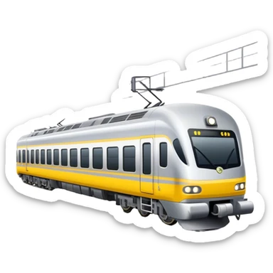 Australian passenger train (Iconic colour: Silver and yellow) sticker