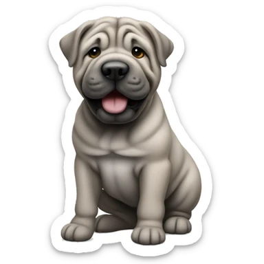Sharpei grey sticker