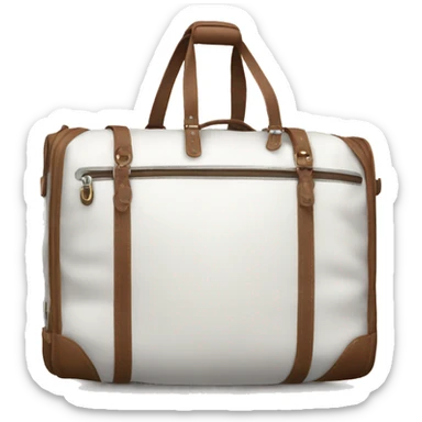 Travel bag white sticker