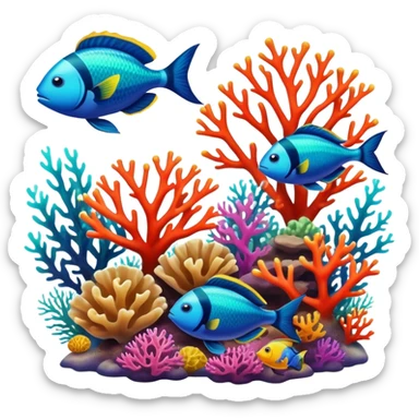 Hawaiian Tropical reef sticker