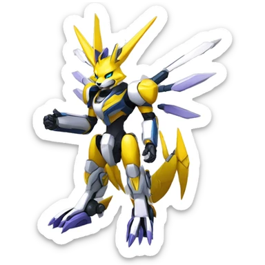 Renamon-Zeraora-Metabee-Medabot-Mecha full body sticker