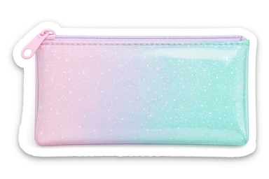 sparkly pastel pencil case sticker