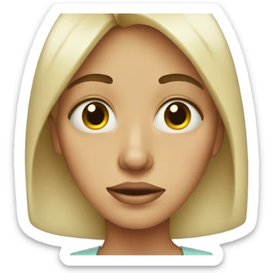 lady with tears coming from eyes sticker