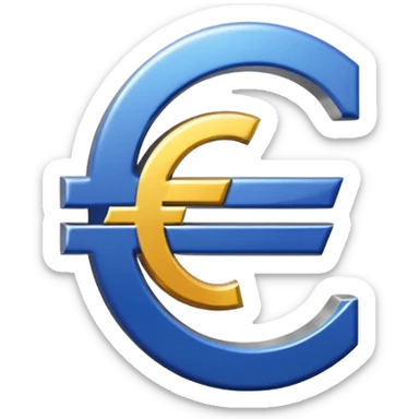 european bank with logo euro sticker