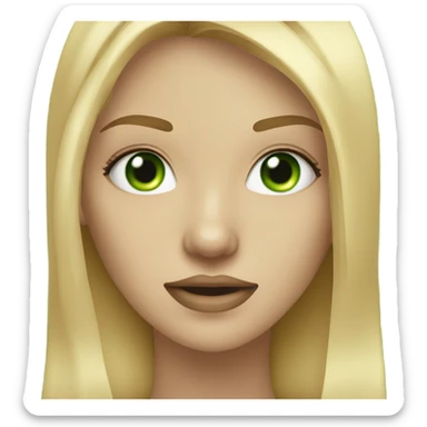 Blonde girl with green eye patches in face sticker
