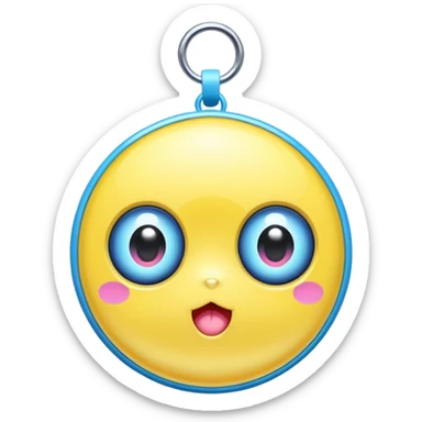 tamagotchi, kawaii, big eyes, playful, no text sticker
