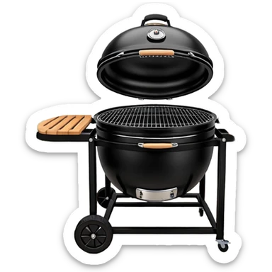Black large primo kamado bbq on weels sticker