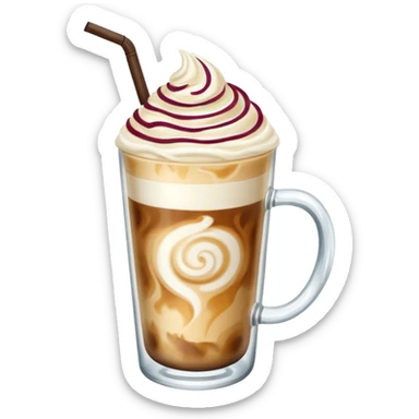 iced vanilla latte with cold foam sticker