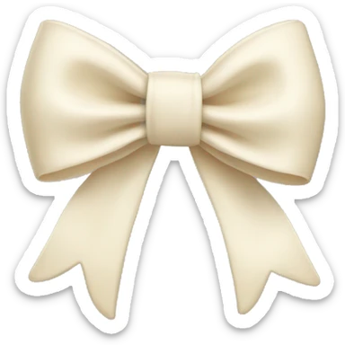 cream bow sticker