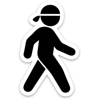 walking person in durag sticker