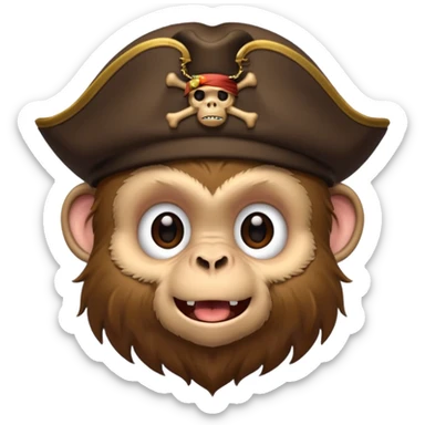 monkey with pirate hat























 sticker