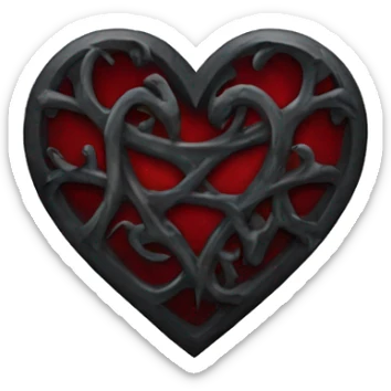 Gothic heart sticker