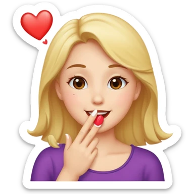 Blowing kisses sticker