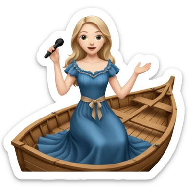 amanda seyfried singing on a boat sticker