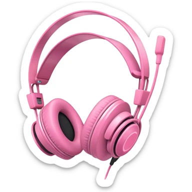 Pink headset sticker