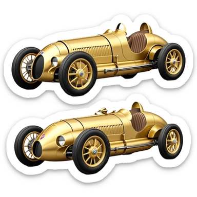  C-3PO Fenderless extended-wheelbase 1936 luxury racing Bugatti lowered powerful 4 cylinder engined racing car featuring advanced rugged 4 wheel independent suspension, power steering, disc brakes, small leather covered steering wheel, side mounted exhaust  sticker