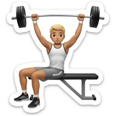 gym press de banca acostado con barra sticker