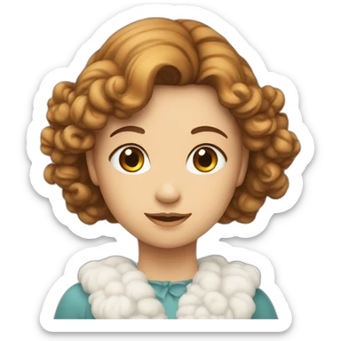 Meisje met een taalwolk sticker