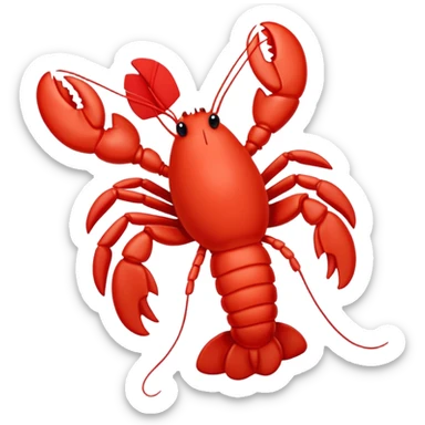 Love-me-lobster Jellycat sticker
