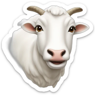 Chèvre qui fait un bisou sticker