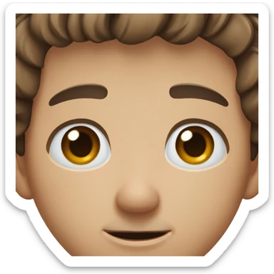 Man with brown wavy short hair, one brown eye and one blue with a scar across the blue eye sticker