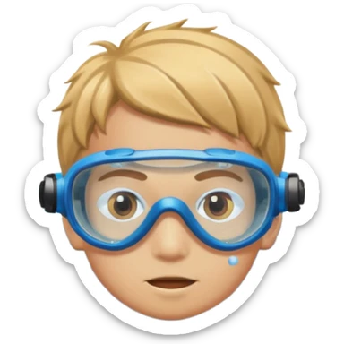 Underwater boy sticker