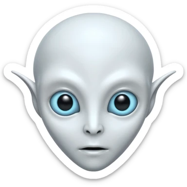 white aliens look alike humans but very tech sticker