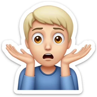 Blood curdlingly frightened  sticker