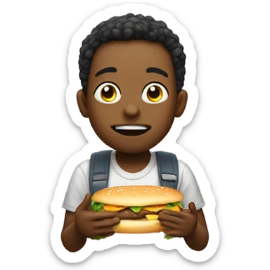 Hungry boy sticker