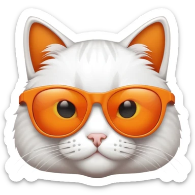 Cat with sunglasses sticker