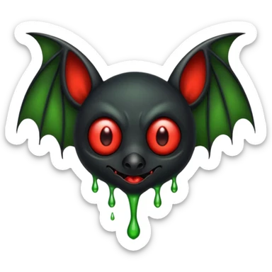 an all black bat-like creature. One cyclopian red eye in its face. no visible mouth or ears. has a long tale with a stinger that drips green poison sticker