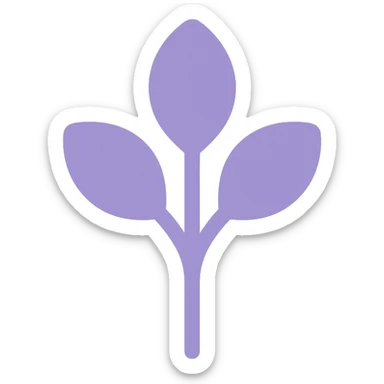 A dull purple Herb sticker