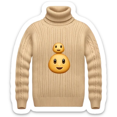 beije turtleneck sweater sticker