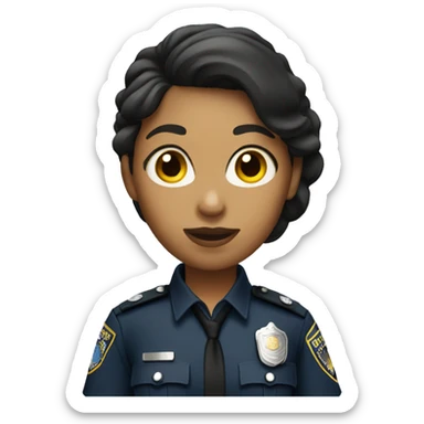 Woman Police Officer with light skin sticker