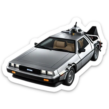 Delorean back to the future sticker