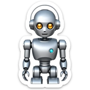 cool and modern robot to represent an AI agent, se possibile qualità più elevata e con sfondo bianco sticker
